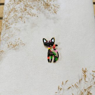 Ръчно изработена брошка Boho с форма на коте