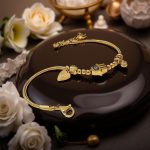 Гривна от стомана с камък. око против уроки и сърце "Мани"