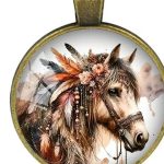 Цветен ключодържател "Индиански кон". Впечатлява с изчистен дизайн, цветният, стил, елегантност и красота.