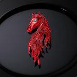 Цветна брошка " Конска грива"