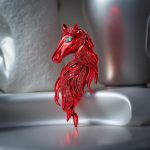 Цветна брошка " Конска грива"